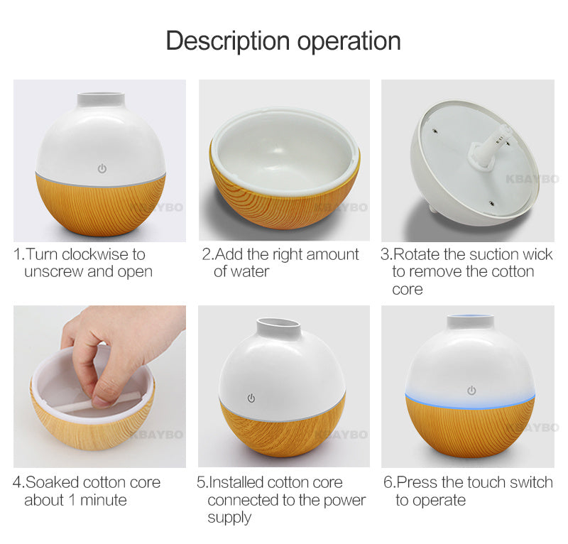Wood Grain Desktop Humidifier