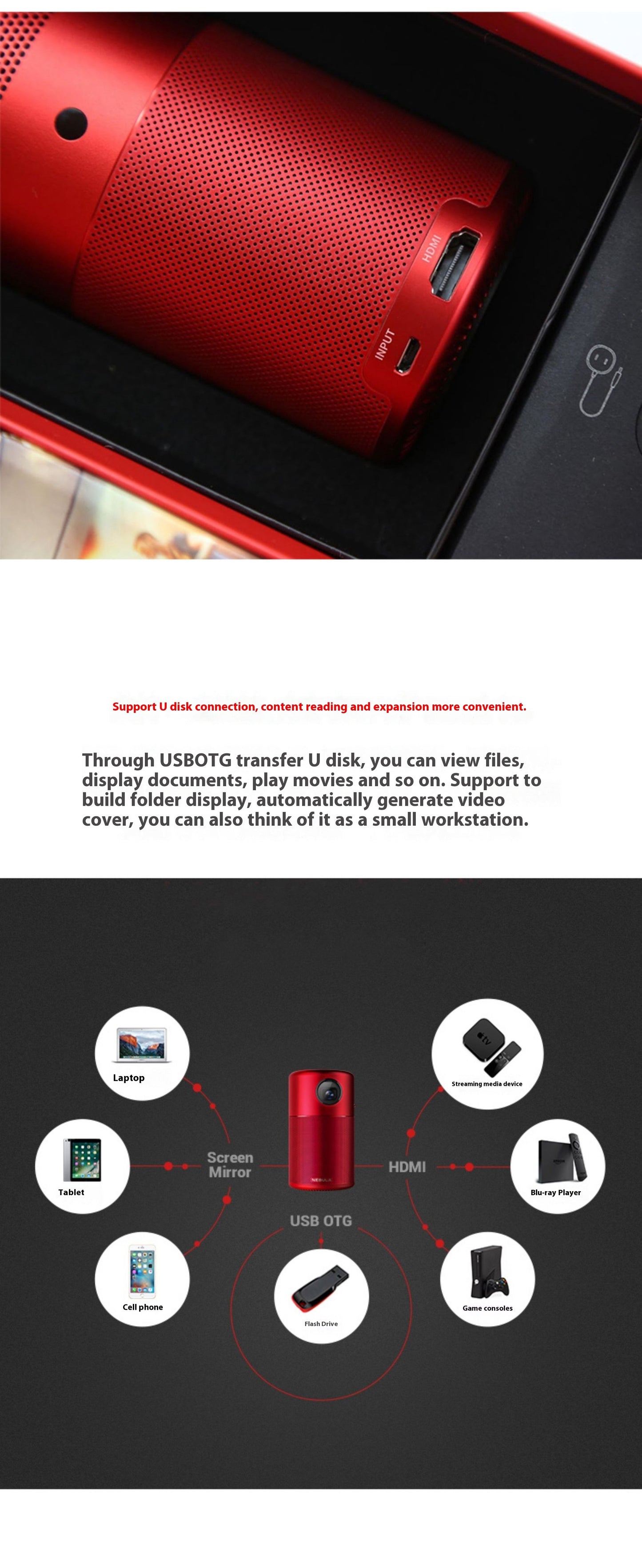Smart WiFi Projector HD Portable - Cinema | Tillmart