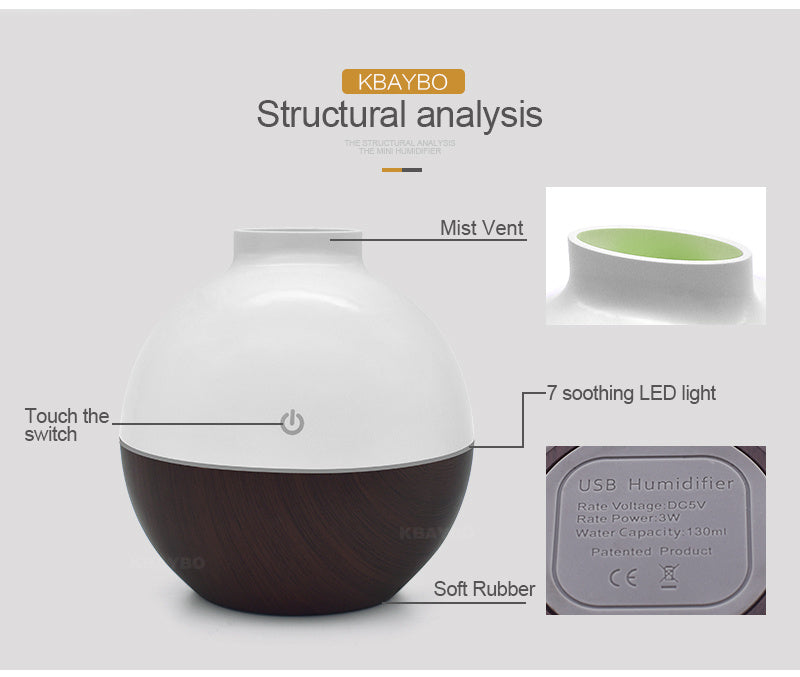 Wood Grain Desktop Humidifier