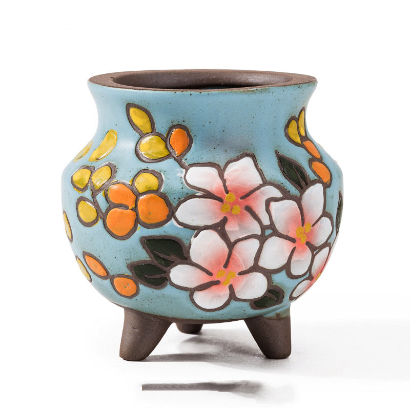 Mini Ceramic Plant Pot Pastoral | Tillmart Decor