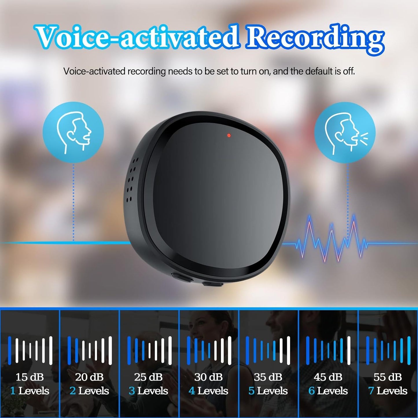Mini Voice Recorder Magnet - 30H Audio Recording | Tillmart