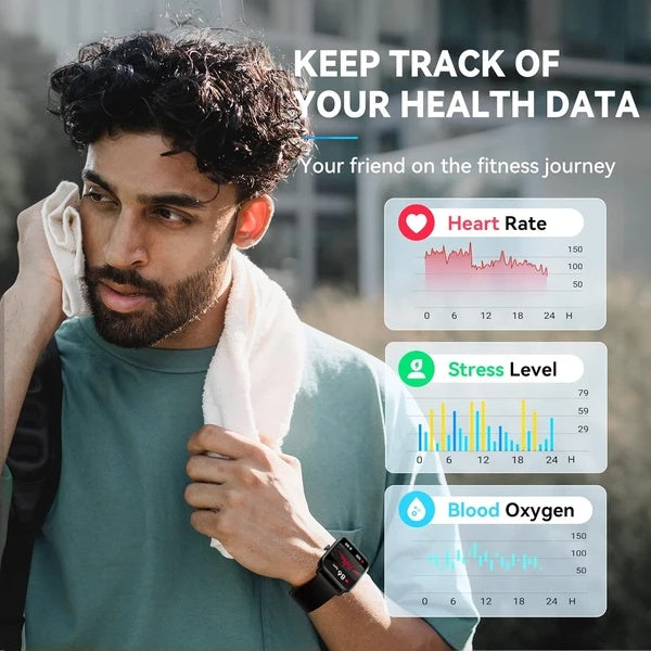 Alexa Smartwatch for Men - Fitness Tracker, 100 Sport Modes, 5ATM Waterproof, Heart Rate & Sleep Monitor