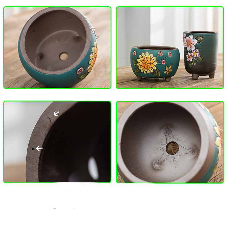 Mini Ceramic Plant Pot Pastoral | Tillmart Decor