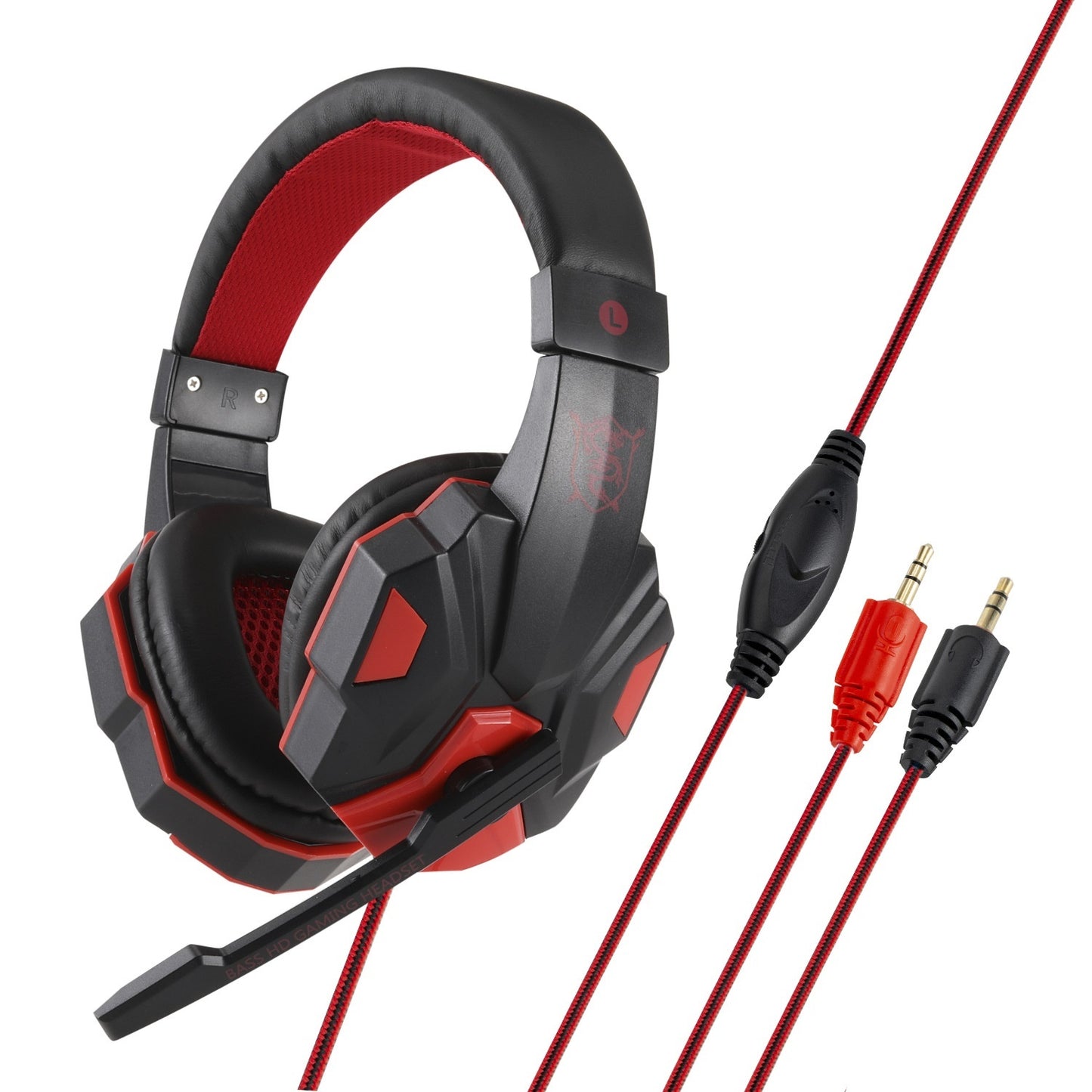 Wired Gaming Headphones Mic - LED Light Headset | Tillmart