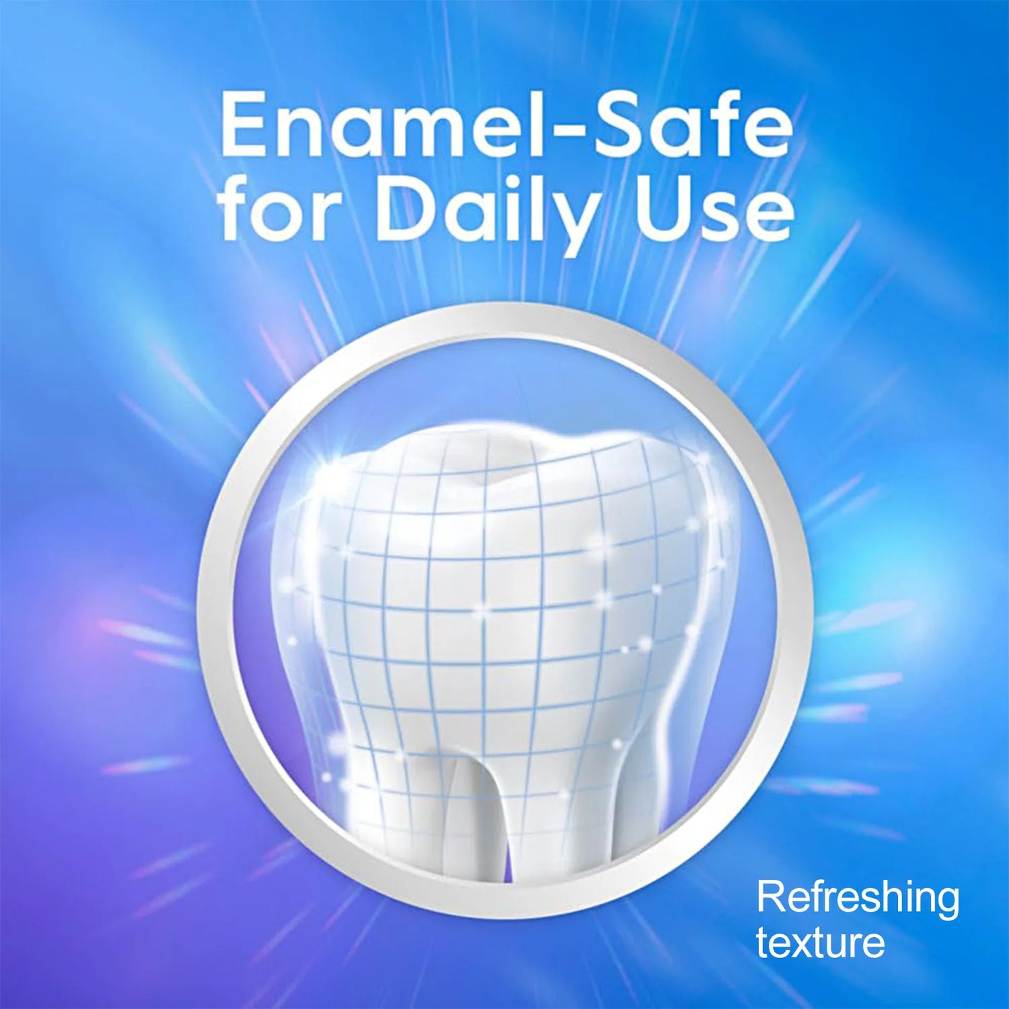 3D Bright Whitening Toothpaste with Hydrogen Peroxide, Eliminates Stains & Protects Enamel, Radiant Mint, 60g