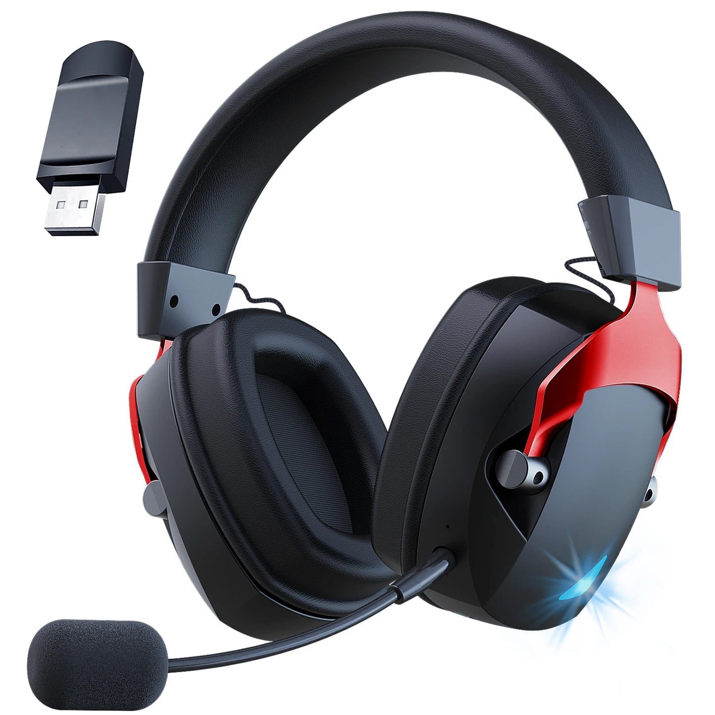 Acinaci 2.4GHz Wireless Gaming Headset for PS5, PS4 Gamers, PC, Nintendo Switch, Bluetooth Gaming Headphones and microphone