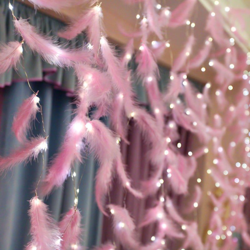 Feather Curtain Lights USB - Indoor LED Decor | Tillmart