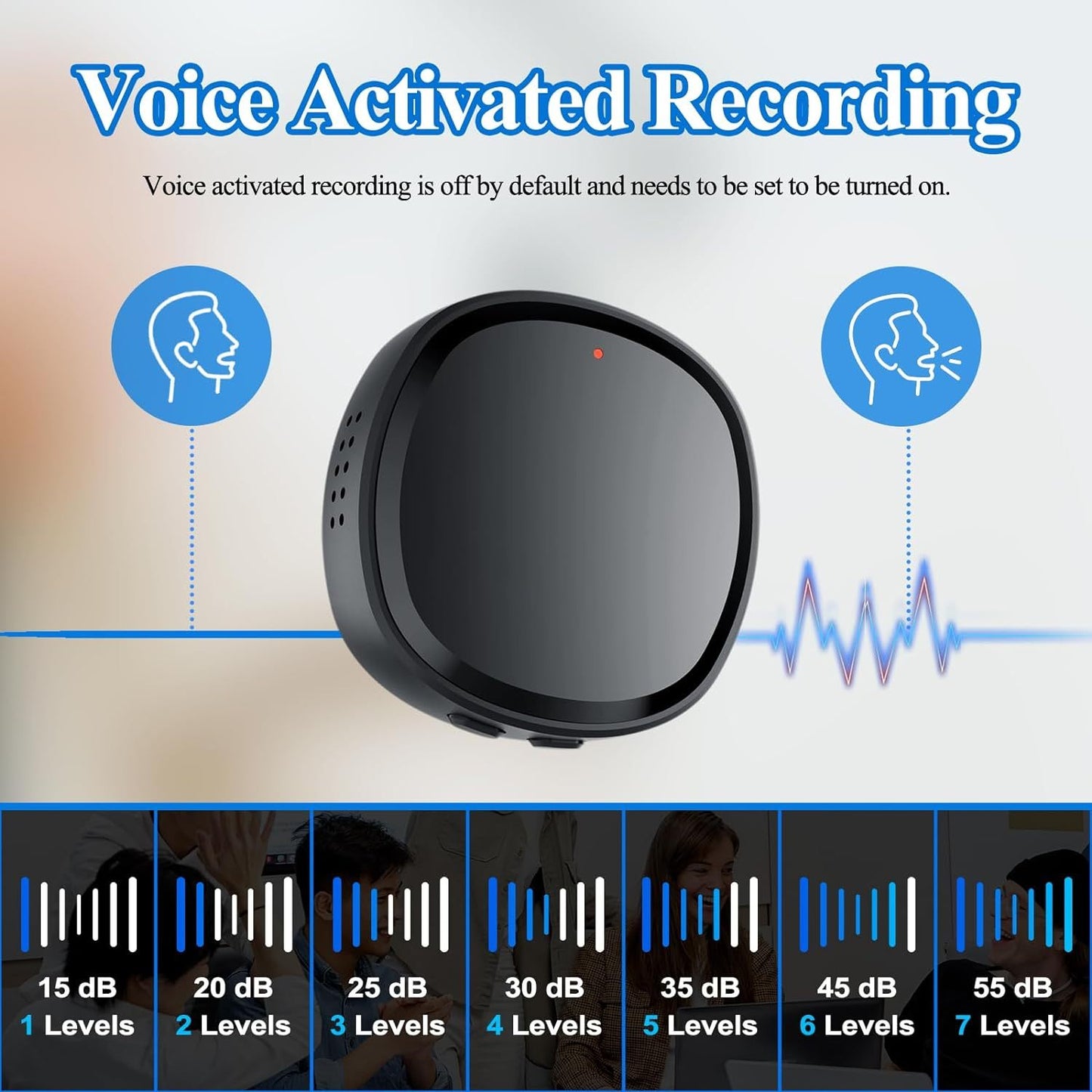 Mini Voice Recorder Magnet - 30H Audio Recording | Tillmart