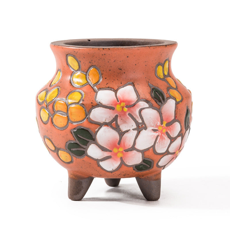 Mini Ceramic Plant Pot Pastoral | Tillmart Decor