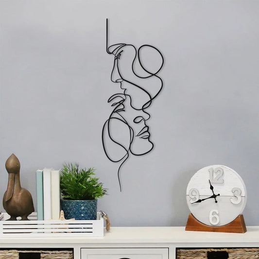 Modern Face Line Art Sculpture - Decor Piece | Tillmart