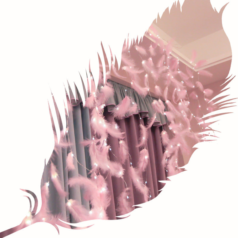 Feather Curtain Lights USB - Indoor LED Decor | Tillmart