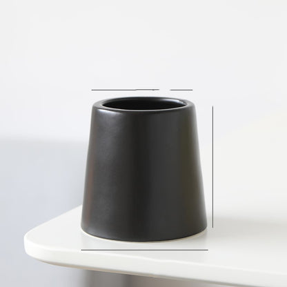White Ceramic Green Planters