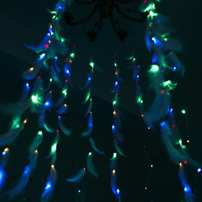 Feather Curtain Lights USB - Indoor LED Decor | Tillmart