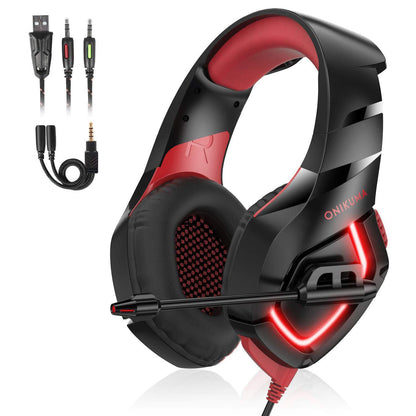 Wired Gaming Headset K1-B with LED & USB | Tillmart