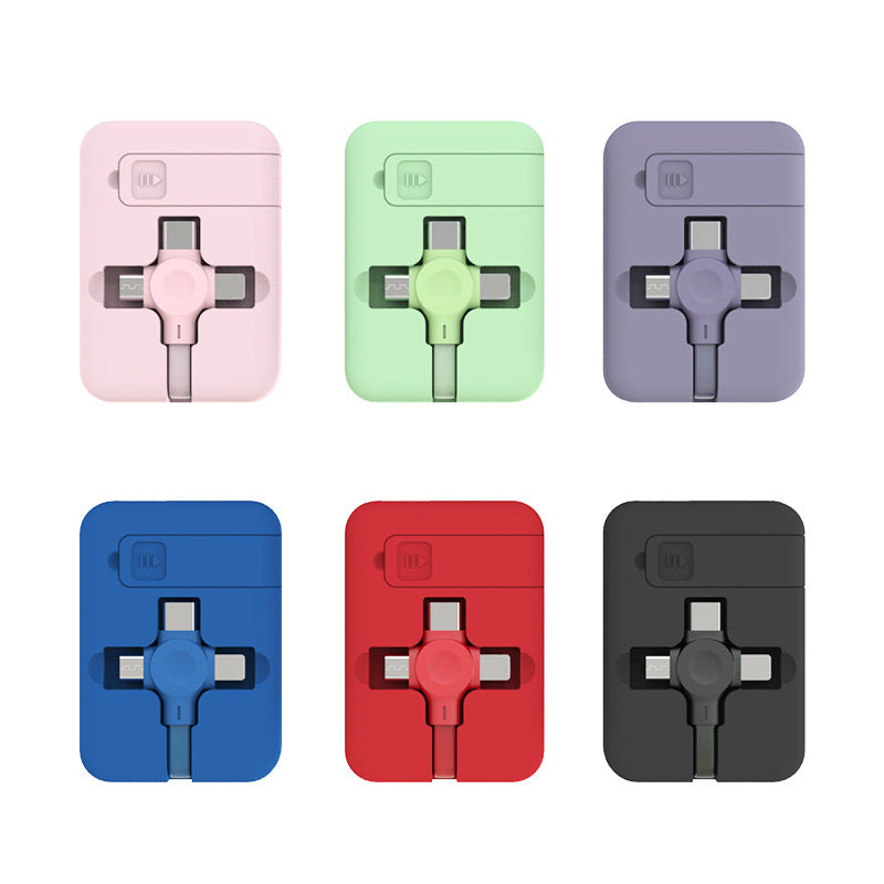 4-in-1 Charging Cable Macaron - Phone Stand | Tillmart
