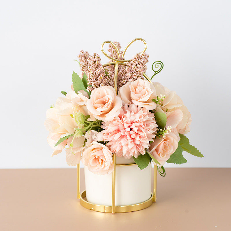 Mini Artificial Flowers Decor -Chic Mini Potted | Tillmart