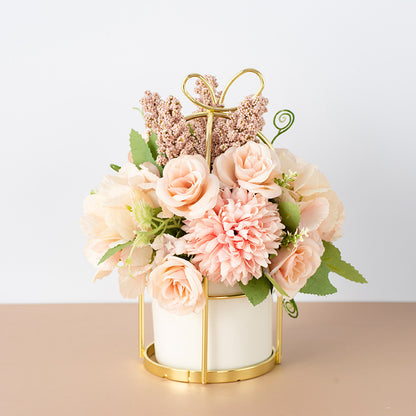 Mini Artificial Flowers Decor -Chic Mini Potted | Tillmart