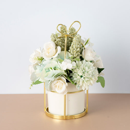 Mini Artificial Flowers Decor -Chic Mini Potted | Tillmart