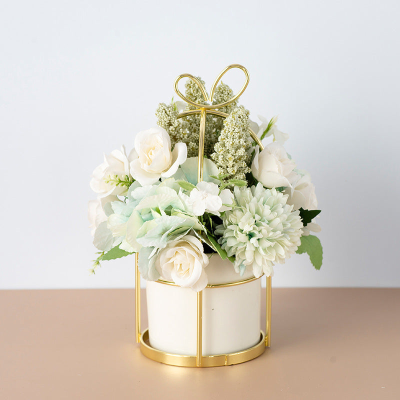 Mini Artificial Flowers Decor -Chic Mini Potted | Tillmart