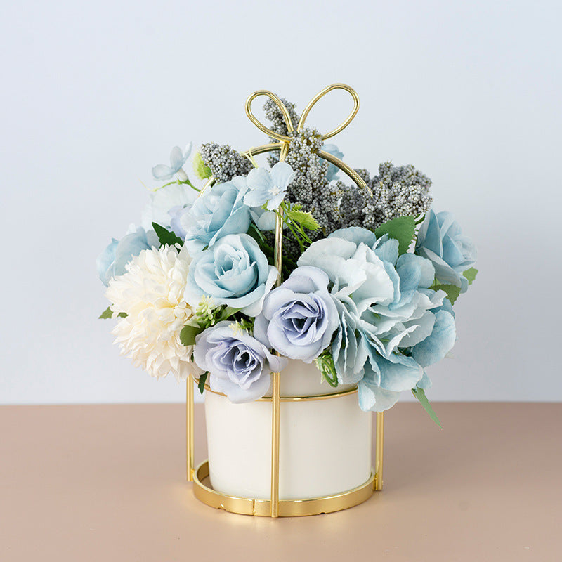 Mini Artificial Flowers Decor -Chic Mini Potted | Tillmart