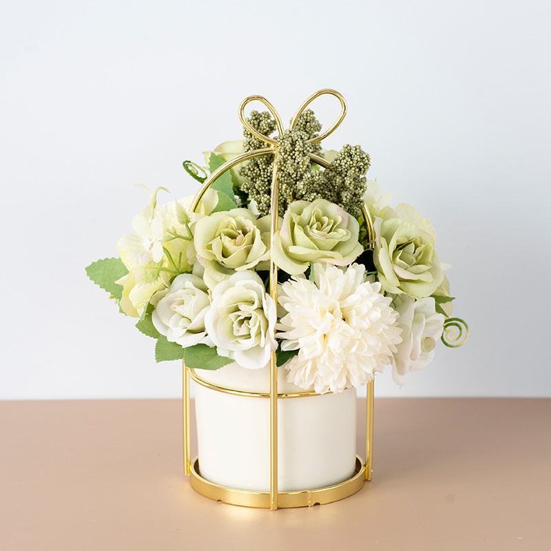 Mini Artificial Flowers Decor -Chic Mini Potted | Tillmart