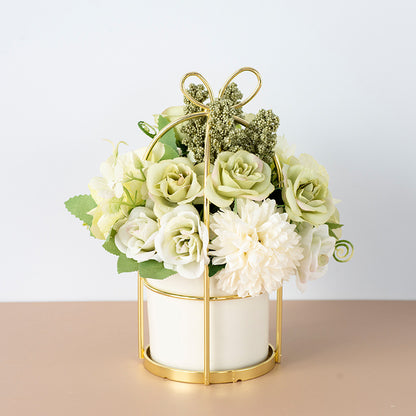 Mini Artificial Flowers Decor -Chic Mini Potted | Tillmart