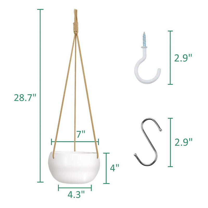 Rope & Pot Wall Decor