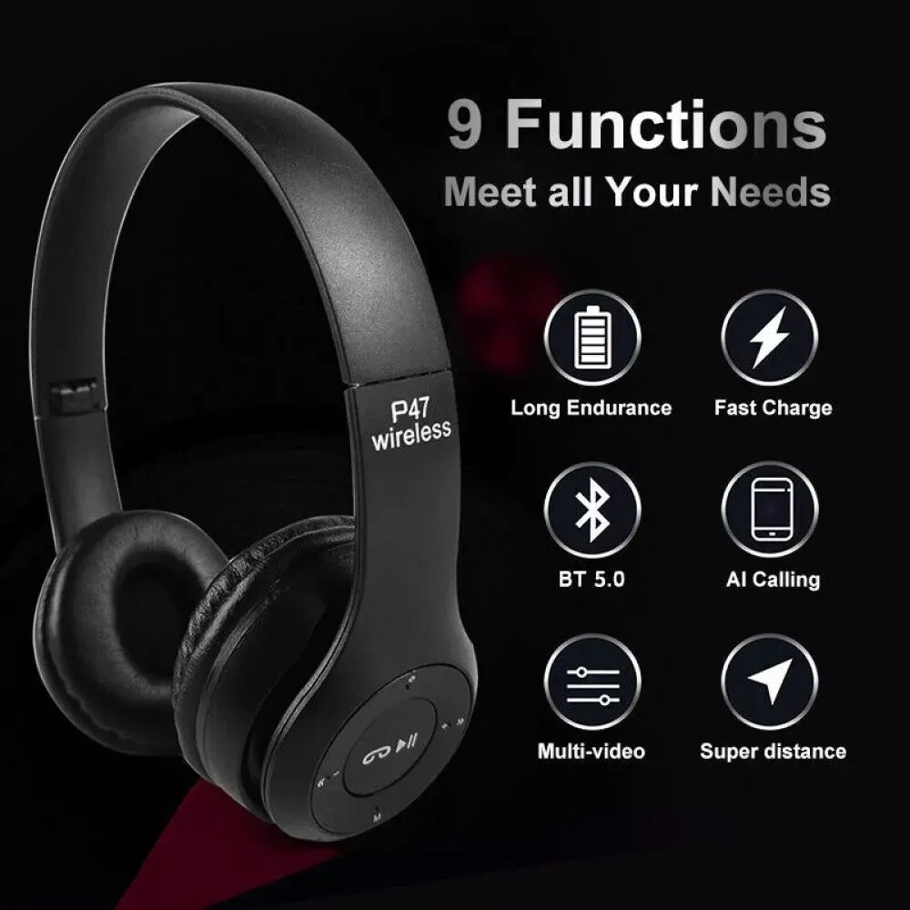 Wireless Bluetooth Headphones - Foldable Stereo | Tillmart 