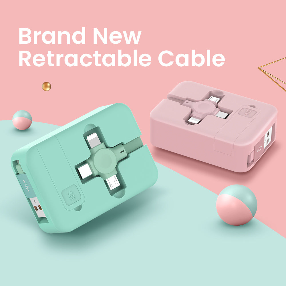 4-in-1 Charging Cable Macaron - Phone Stand | Tillmart