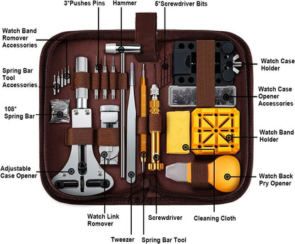 149-Piece Watch Repair Kit & Spring Bar Tool | Tillmart