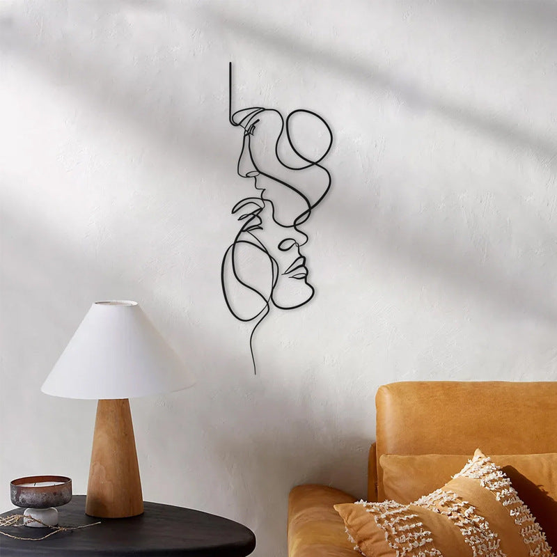 Modern Face Line Art Sculpture - Decor Piece | Tillmart