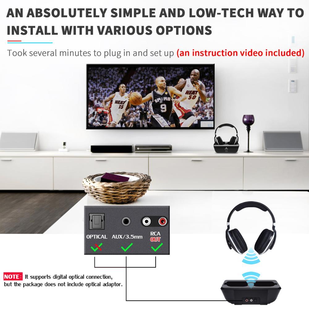 Wireless TV Headphones Deep Bass | Tillmart Audio