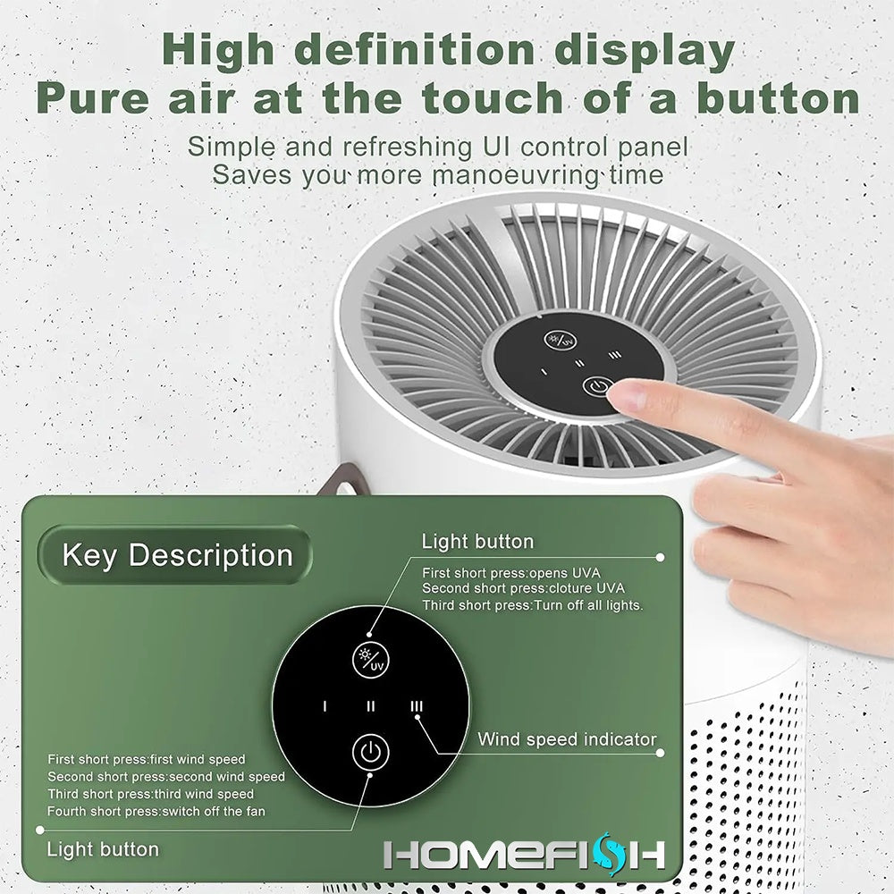 Portable Air Purifier - HEPA Filter for Home | Tillmart 