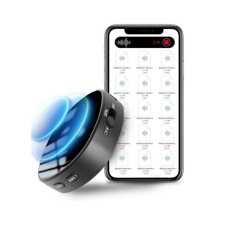 Mini Voice Recorder Magnet - 30H Audio Recording | Tillmart
