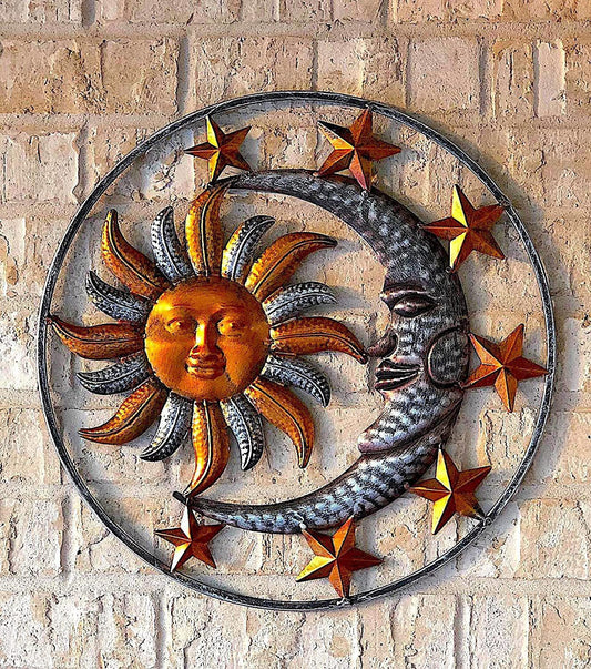 Sun and Moon Wall Art - Metal Sculpture Decor | Tillmart