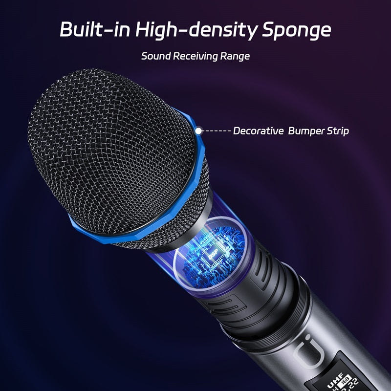 Wireless UHF Microphone Set - Karaoke Microphone | Tillmart