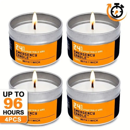 Windproof Emergency Candles 4-Pack | Tillmart