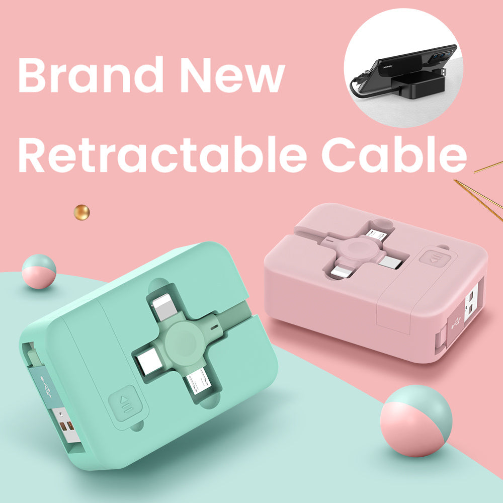 4-in-1 Charging Cable Macaron - Phone Stand | Tillmart