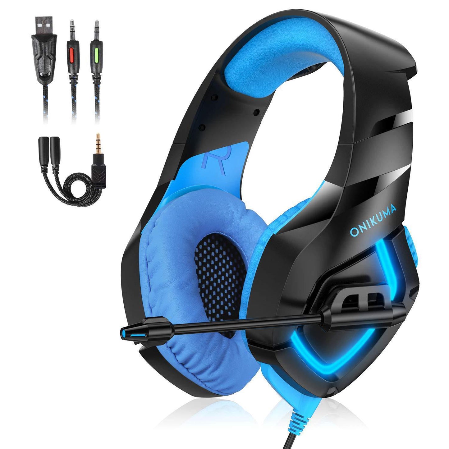Wired Gaming Headset K1-B with LED & USB | Tillmart
