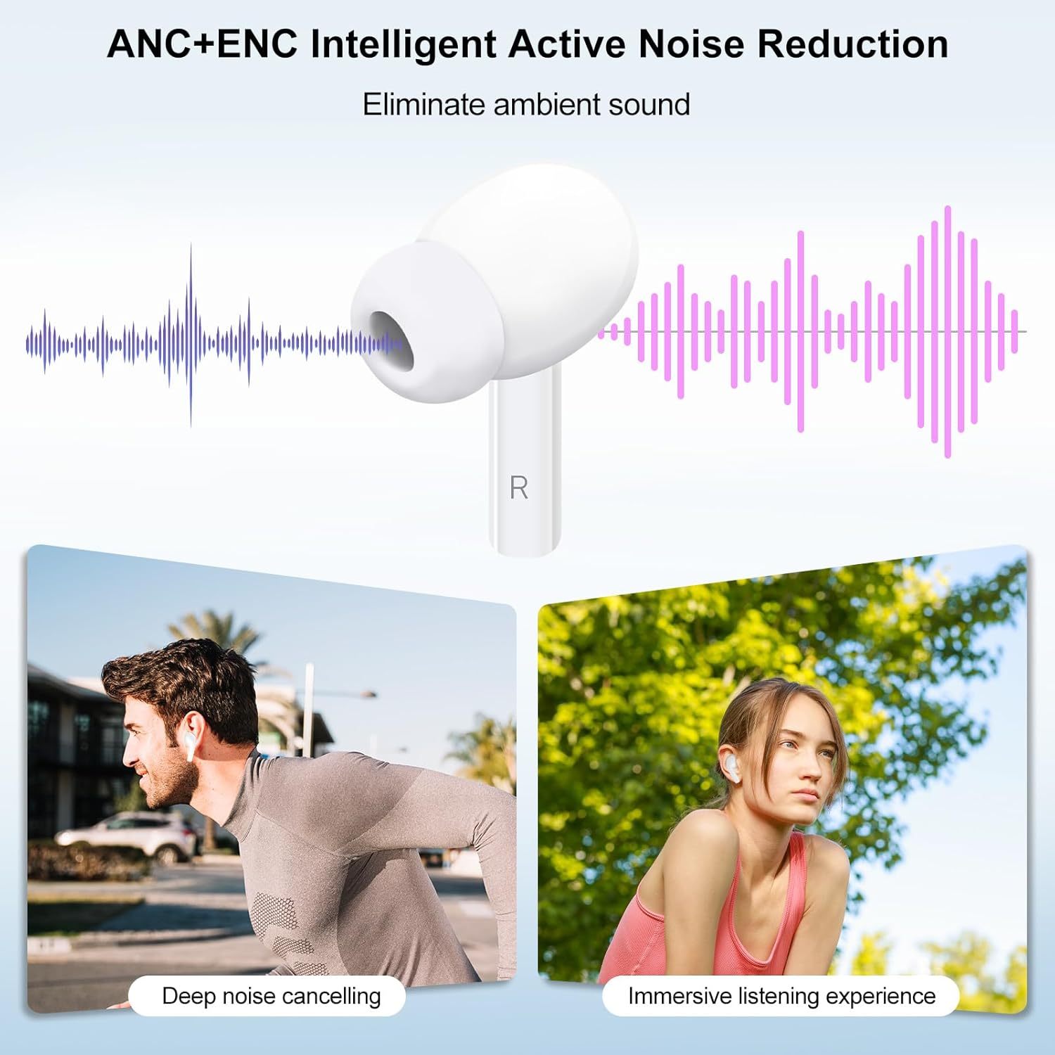 Bluetooth Earbuds ANC ENC - Touchscreen | Tillmart