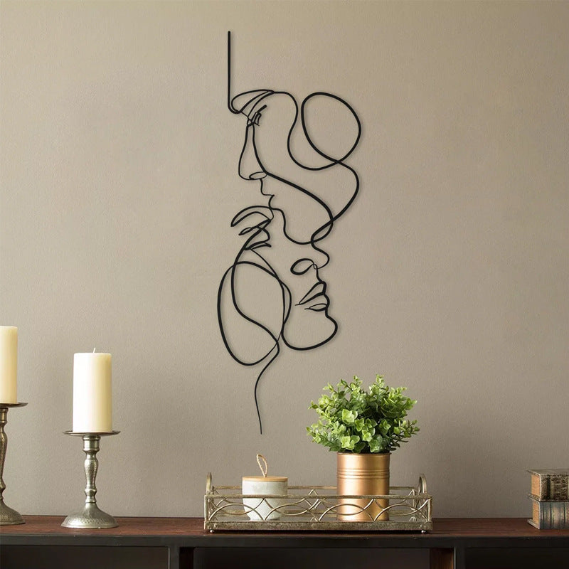 Modern Face Line Art Sculpture - Decor Piece | Tillmart