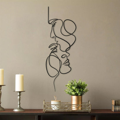 Modern Face Line Art Sculpture - Decor Piece | Tillmart