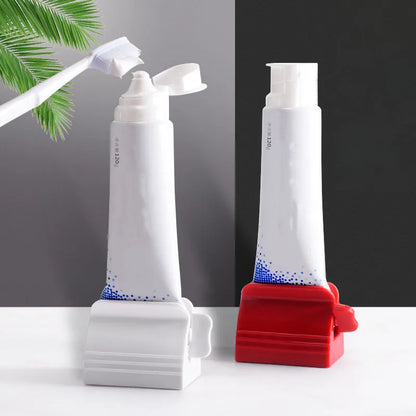 New Bathroom Accessories Toothpaste Squeezer Tooth Paste Dispenser Tube Squeezer Facial Cleanser Press Rolling Holder for Kids