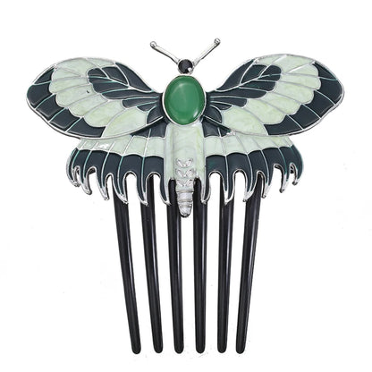 Fashion Movie Charm Titanic Heroine Rose Cosplay Hairpin Butterfly Comb Hair Accessory Prop For Women