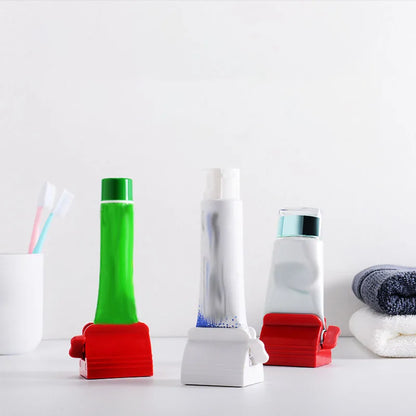 New Bathroom Accessories Toothpaste Squeezer Tooth Paste Dispenser Tube Squeezer Facial Cleanser Press Rolling Holder for Kids
