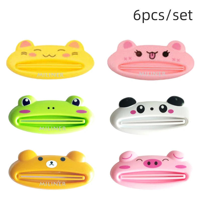 New Bathroom Accessories Toothpaste Squeezer Tooth Paste Dispenser Tube Squeezer Facial Cleanser Press Rolling Holder for Kids