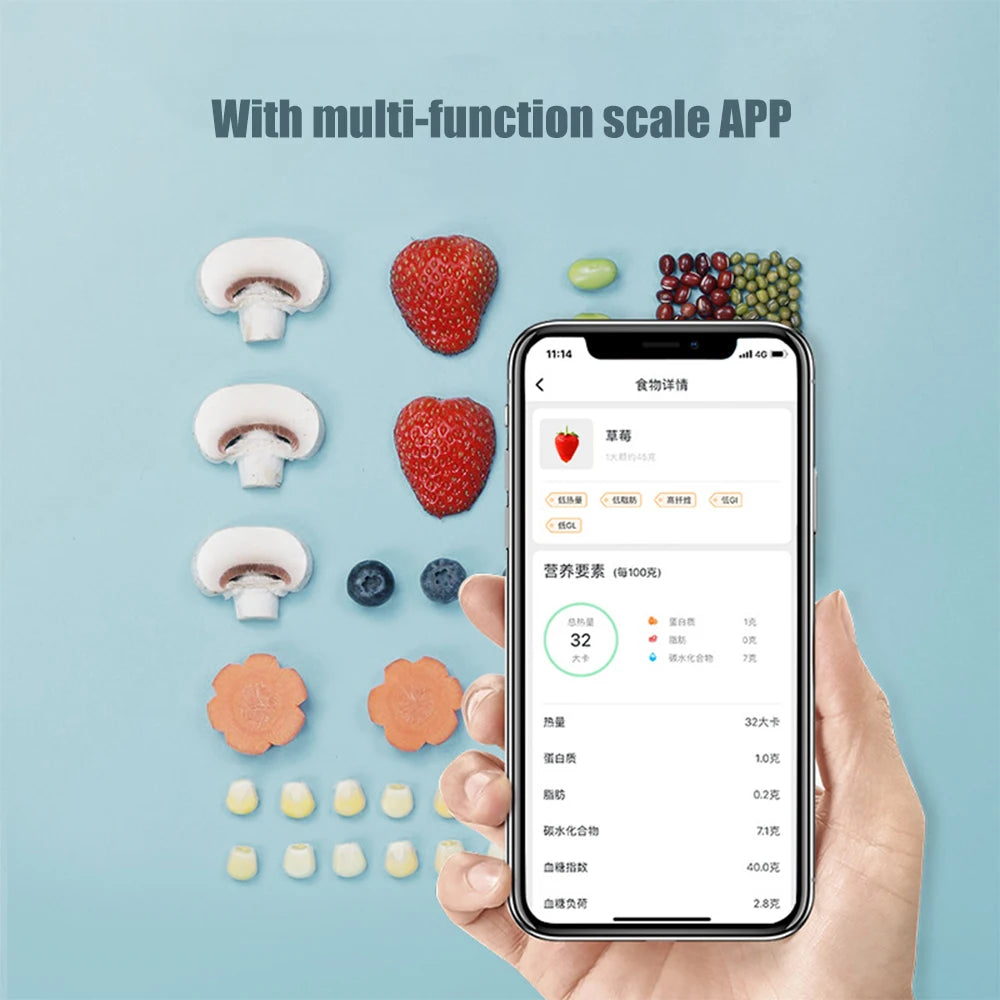 Smart Electronic Scales Bluetooth APP Kitchen Digital Smart Weight Balance Precision Amount Measuring Tool Nutrition Analysis