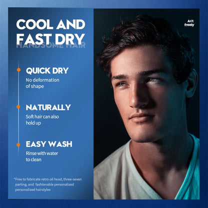 Men's Styling Oil Head Gel Natural Fluffy Fragrance Hair Wax Fluffy Hair Pomade Wax Mud Hair Cream Salon Styling Gel Tool