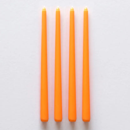 4Pcs Gradient Color Candle Conical Long Rod Candles Dripless Smokeless Candle Romantic Wedding Birthday Party Table Decoration