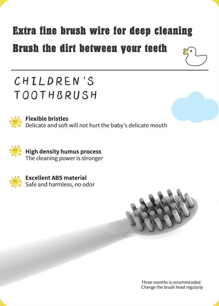 Compatible with Oral B Children kids Sonic Electric Toothbrush Cartoon For Kids USB Rechargeable Soft Automatic Waterproof